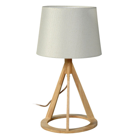 TLC 6316 ΕΠΙΤΡΑΠΕΖΙΑ ΛΑΜΠΑ ΣΤΡΟΓΓΥΛΟ ΞΥΛΟ 1xΕ27 Φ28x60