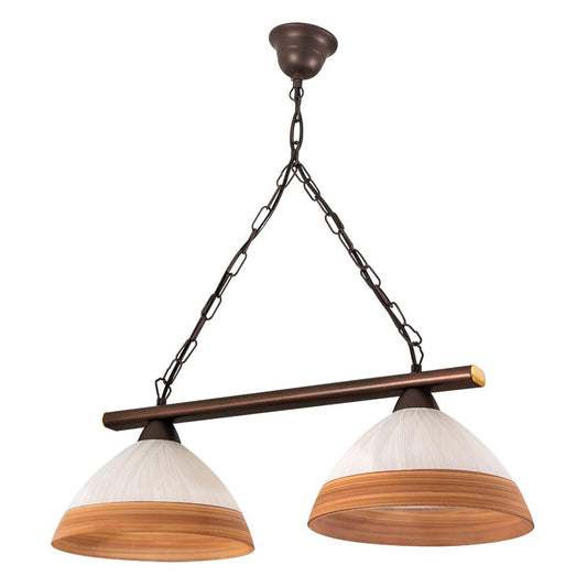 PDA 120-2 2/Φ ΡΑΓΑ ΣΚΟΥΡΙΑ ΛΕΥΚΟ/ΚΑΦΕ ΦΑΣΑ ΓΥΑΛΙ 2xΕ27 Φ24x60x80