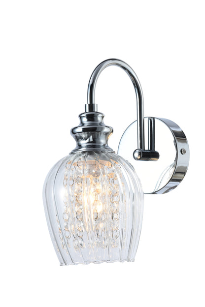 WLC 1254 # ΑΠΛΙΚΑ ΝΙΚΕΛ ΜΕ ΚΡΥΣΤΑΛΛΑ ΔΙΑΦΑΝΟ ΓΥΑΛΙ 1xE14 Φ12x24