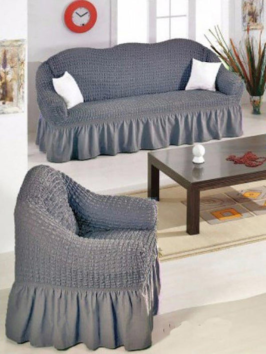 Κάλυμμα Σαλονιού Γκοφρέ Grey