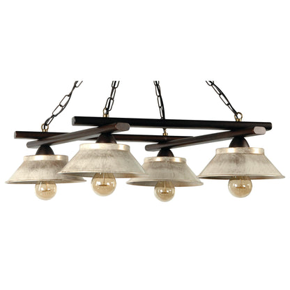 PDA 294-4 4/Φ ΤΕΤΡΑΓΩΝΟ ΣΚΟΥΡΙΑ ΠΙΑΤΑΚΙΑ ΕΚΡΟΥ ΧΡ. ΠΑΤΙΝΑ 4xΕ27 68x68x70