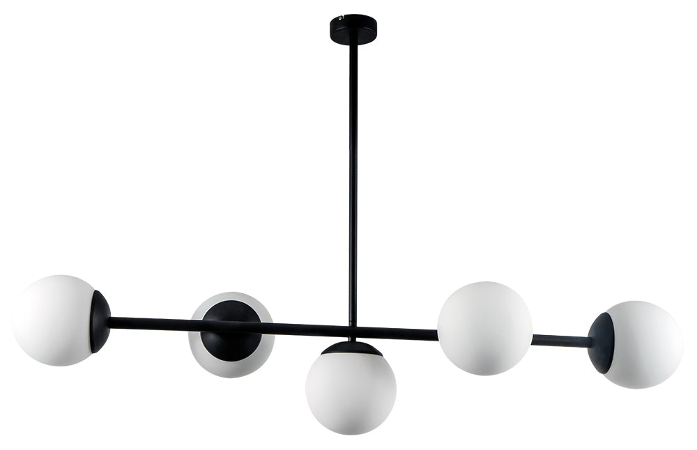 PDA 340-5/Φ ΣΩΛΗΝΑΣ ΜΕ ΟΠΑΛΙΝΑ ΜΠΑΛΑ 5xΕ27 100x35x70