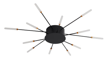 CCC 709-12 # LED ΟΡΟΦΗΣ ΜΑΥΡΟ ΑΚΤΙΝΕΣ Φ80x7