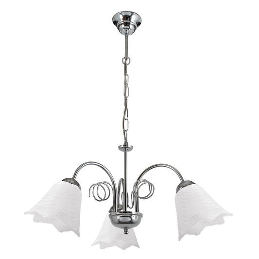 PDT 2041-3 CR # 3/Φ ΣΚΕΛΕΤΟΣ ΕΛΑΤΗΡΙΟ ΛΕΥΚΟ ΓΥΑΛΙ 3xΕ14 Φ56x80