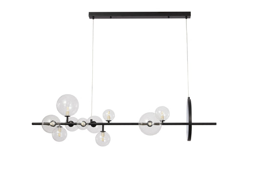 PDC 2049-10 ΡΑΓΑ ΜΑΥΡΗ ΜΕ LED KAI G9 ΓΛΟΜΠΟΥΣ ΔΙΑΦΑΝΟΥΣ 120x28x120