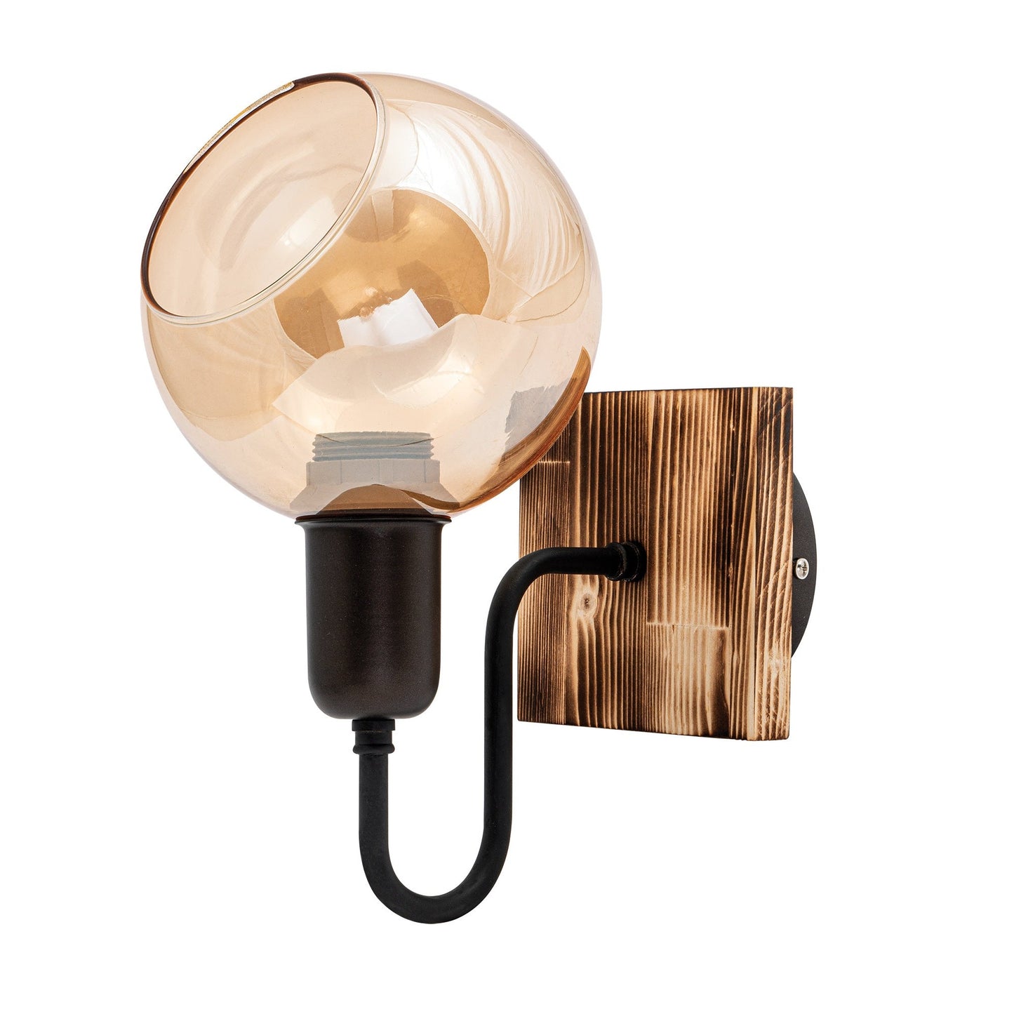 WLA 296 ΑΠΛΙΚΑ ΞΥΛΙΝΗ ΒΑΣΗ ΜΕ ΜΕΛΙ ΓΥΑΛΙ 1xΕ27 25x25εκ