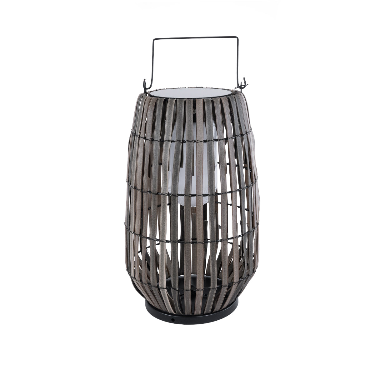 NETLEY 02306 Boho Αυτόνομο Ηλιακό Κρεμαστό/Επιτραπέζιο Φωτιστικό Πορτατίφ LED 5W 200lm 180° με Ενσωματωμένη Μπαταρία IP65 Θερμό Λευκό 3000K Γκρι Ξύλο - Μ30 x Π30 x Υ50cm