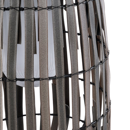 NETLEY 02306 Boho Αυτόνομο Ηλιακό Κρεμαστό/Επιτραπέζιο Φωτιστικό Πορτατίφ LED 5W 200lm 180° με Ενσωματωμένη Μπαταρία IP65 Θερμό Λευκό 3000K Γκρι Ξύλο - Μ30 x Π30 x Υ50cm