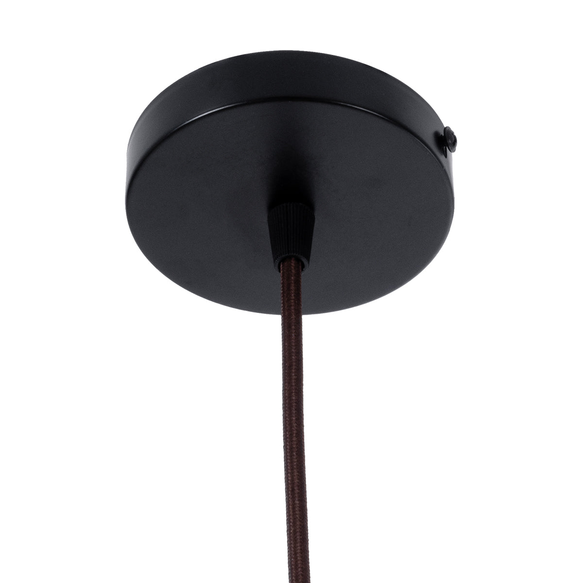 PALERMO 02310 Boho Κρεμαστό Φωτιστικό Οροφής Μονόφωτο 1 x E27 AC220-240V IP20 - Φ60 x Υ18cm - Μπεζ Καφέ Ξύλινο Μπαμπού Πλέγμα