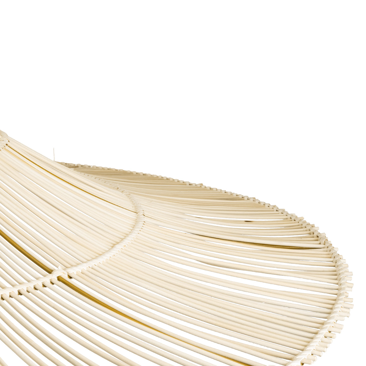 PALERMO 02311 Boho Κρεμαστό Φωτιστικό Οροφής Μονόφωτο 1 x E27 AC220-240V IP20 - Φ160 x Υ45cm - Μπεζ Ξύλινο Μπαμπού Πλέγμα