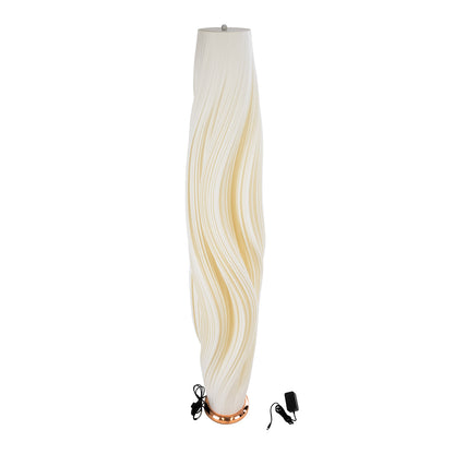 CERULEAN 02312 Μοντέρνο Επιδαπέδιο Φωτιστικό Μονόφωτο 1 x E27 AC220-240V - Φ30 x Υ155cm - Μπεζ Πλαστικό ABS με Μεταλλική Χάλκινη Βάση Πλέγμα