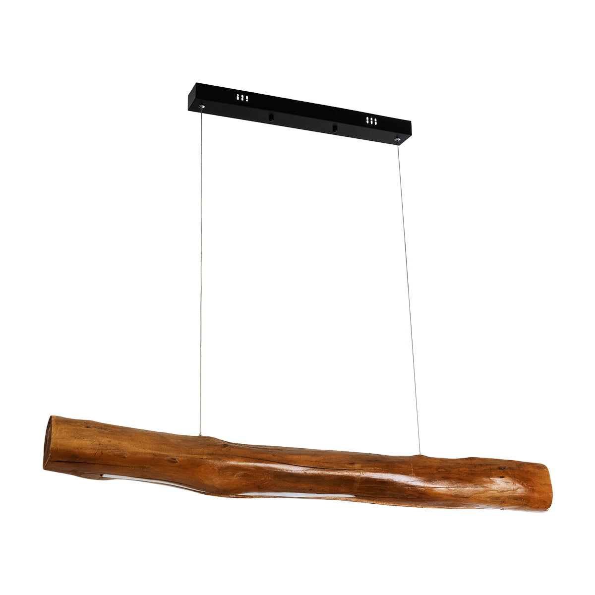 KATRINA 02320 Μοντέρνο Κρεμαστό Φωτιστικό Ανάρτηση LED 60W -lm -° AC 220-240V IP20 Φυσικό Λευκό 4500K Καφέ Ξύλο - Μ10 x Π10 x Υ100cm