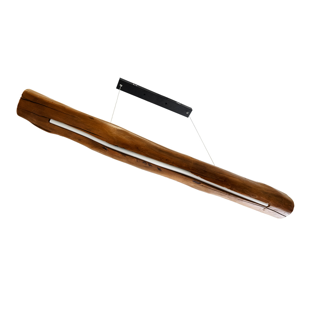 KATRINA 02320 Μοντέρνο Κρεμαστό Φωτιστικό Ανάρτηση LED 60W -lm -° AC 220-240V IP20 Φυσικό Λευκό 4500K Καφέ Ξύλο - Μ10 x Π10 x Υ100cm