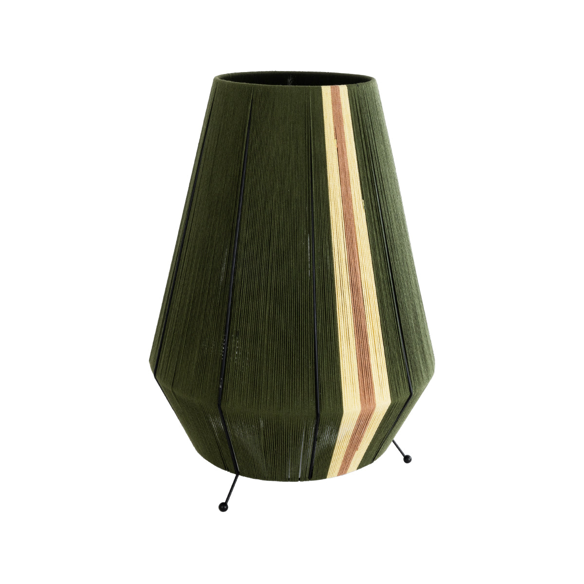 SALERNO 02332 Boho Επιδαπέδιο Φωτιστικό με Ντουί 1 x E27 AC 220-240V IP20 - Πράσινο & Μπεζ - Μ50 x Π50 x Υ70