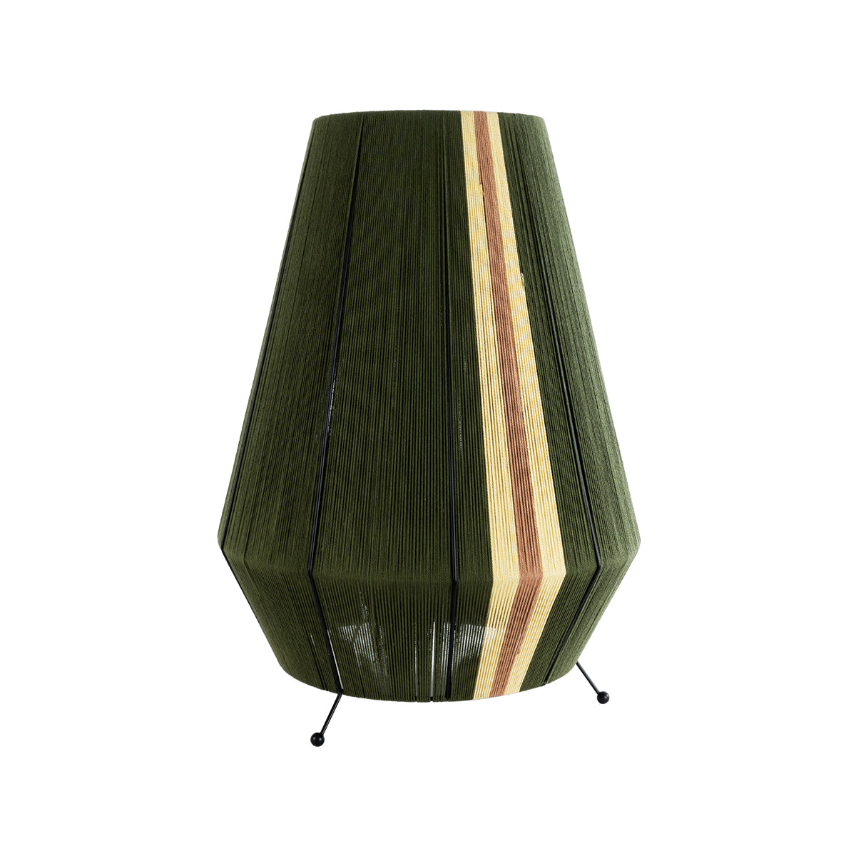 SALERNO 02332 Boho Επιδαπέδιο Φωτιστικό με Ντουί 1 x E27 AC 220-240V IP20 - Πράσινο & Μπεζ - Μ50 x Π50 x Υ70