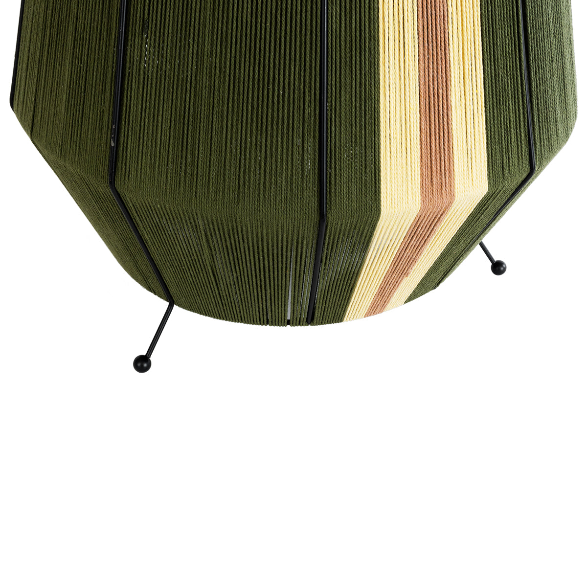 SALERNO 02332 Boho Επιδαπέδιο Φωτιστικό με Ντουί 1 x E27 AC 220-240V IP20 - Πράσινο & Μπεζ - Μ50 x Π50 x Υ70