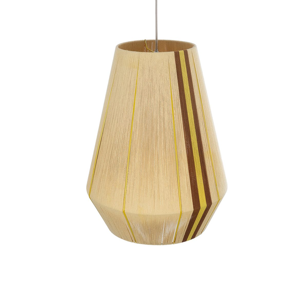 SALERNO 02334 Boho Κρεμαστό Φωτιστικό Οροφής με Ντουί 1 x E27 AC 220-240V IP20 - Μπεζ & Καφέ - Μ50 x Π50 x Υ60