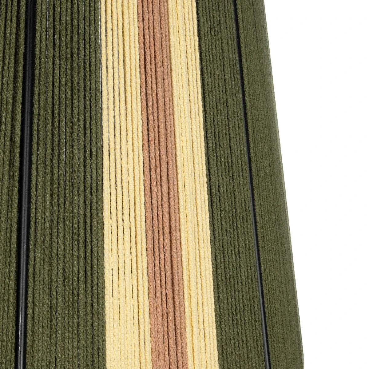 SALERNO 02335 Boho Κρεμαστό Φωτιστικό Πλέγμα Μονόφωτο 1 x E27 IP20 Πράσινο, Μπεζ & Καφέ Νήμα - Μ50 x Π50 x Υ60cm