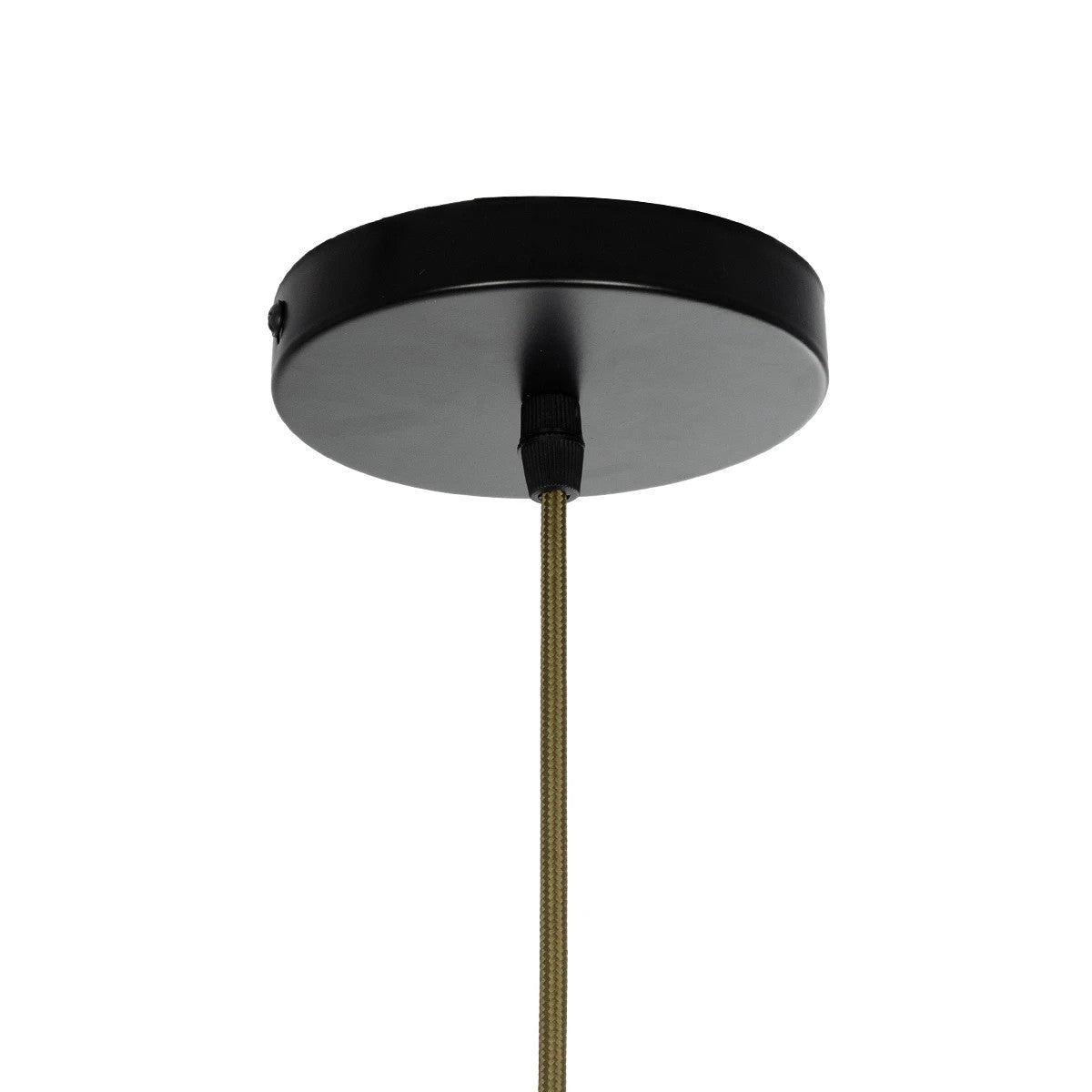 SALERNO 02335 Boho Κρεμαστό Φωτιστικό Πλέγμα Μονόφωτο 1 x E27 IP20 Πράσινο, Μπεζ & Καφέ Νήμα - Μ50 x Π50 x Υ60cm