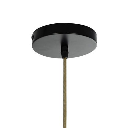 SALERNO 02335 Boho Κρεμαστό Φωτιστικό Πλέγμα Μονόφωτο 1 x E27 IP20 Πράσινο, Μπεζ & Καφέ Νήμα - Μ50 x Π50 x Υ60cm