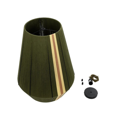 SALERNO 02335 Boho Κρεμαστό Φωτιστικό Πλέγμα Μονόφωτο 1 x E27 IP20 Πράσινο, Μπεζ & Καφέ Νήμα - Μ50 x Π50 x Υ60cm