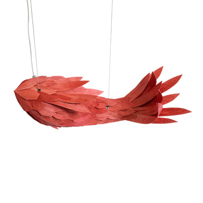 GOURAMI 02360 Μοντέρνο Κρεμαστό Φωτιστικό Οροφής με Ντουί 1 x E27 AC 220-240V IP20 - Κόκκινο - Μ70 x Π40 x Υ27