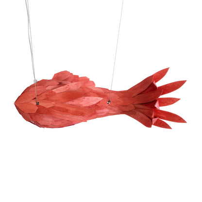 GOURAMI 02360 Μοντέρνο Κρεμαστό Φωτιστικό Οροφής με Ντουί 1 x E27 AC 220-240V IP20 - Κόκκινο - Μ70 x Π40 x Υ27