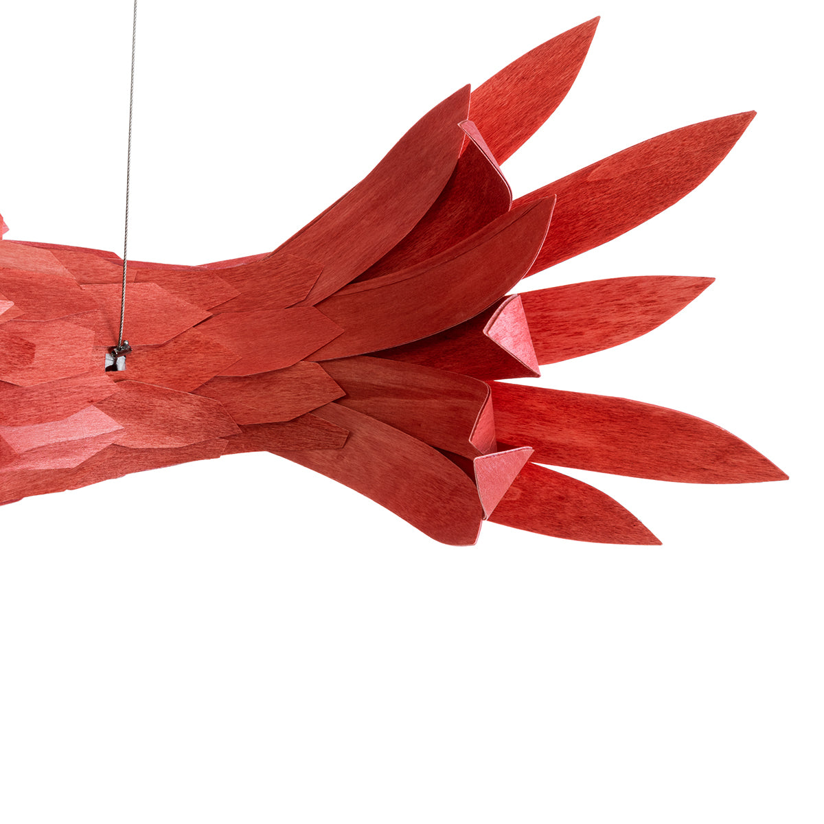 GOURAMI 02360 Μοντέρνο Κρεμαστό Φωτιστικό Οροφής με Ντουί 1 x E27 AC 220-240V IP20 - Κόκκινο - Μ70 x Π40 x Υ27