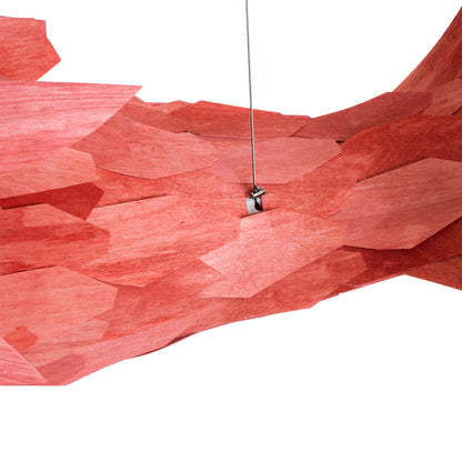 GOURAMI 02361 Μοντέρνο Κρεμαστό Φωτιστικό Οροφής με Ντουί 1 x E27 AC 220-240V IP20 - Κόκκινο - Μ100 x Π72 x Υ36