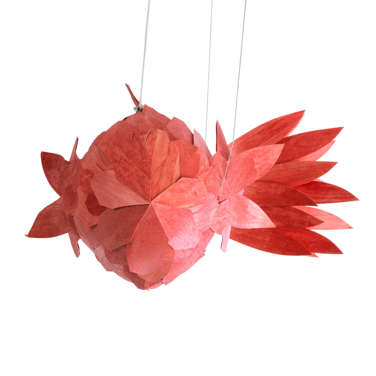 GOURAMI 02361 Μοντέρνο Κρεμαστό Φωτιστικό Οροφής με Ντουί 1 x E27 AC 220-240V IP20 - Κόκκινο - Μ100 x Π72 x Υ36