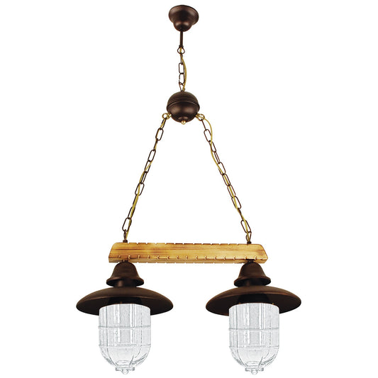 PDA 112-2 TR ΚΡΕΜ 2/Φ ΡΑΓΑ ΞΥΛΟ-ΣΚΟΥΡΙΑ 2xΕ27 55x24x110