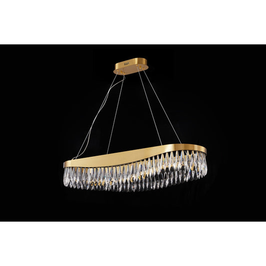 PDC 708-80 LED ΠΟΛΥΕΛΑΙΟΣ ΧΡΥΣΟΣ ΟΒΑΛ ΜΕ ΚΡΥΣΤΑΛΛΑ 100x30x100