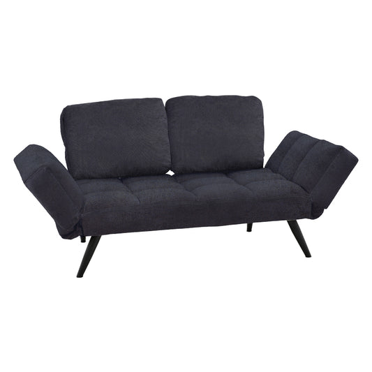 Καναπές - Κρεβάτι 3Θέσιος Jackie Ύφασμα Ανθρακί-Μέταλλο Μαύρο 190X80X74