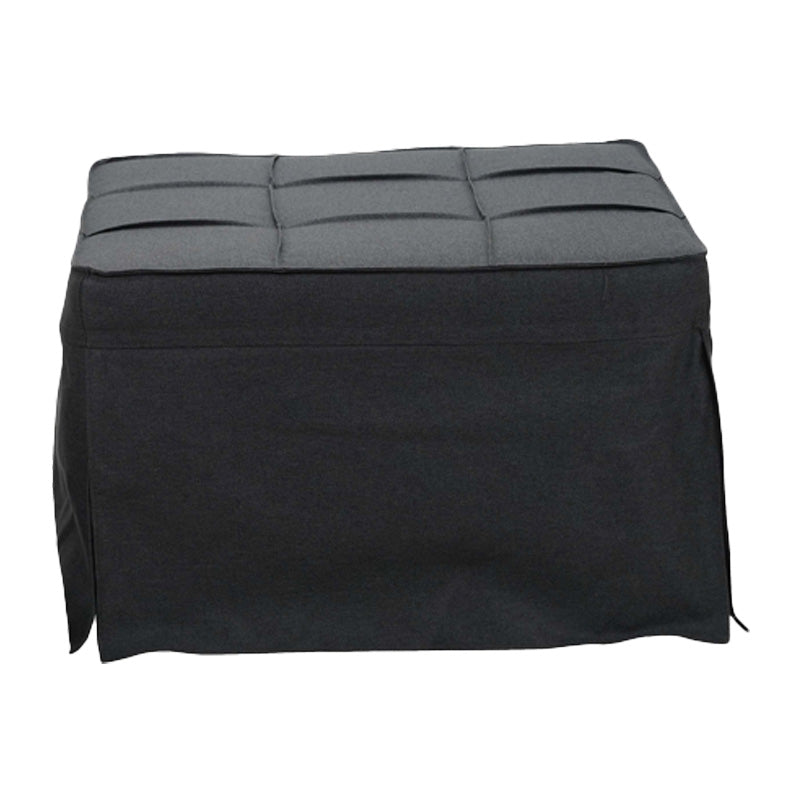 Σκαμπό-Κρεβάτι Grejio Ύφασμα σε Ανθρακί Απόχρωση και Πόδι Μαύρο Μέταλλο 70x70x45