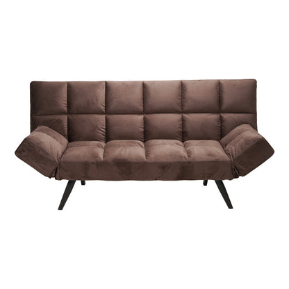 Καναπές - Κρεβάτι 3θέσιος Freddo Βελούδο Καφέ 181x81x86