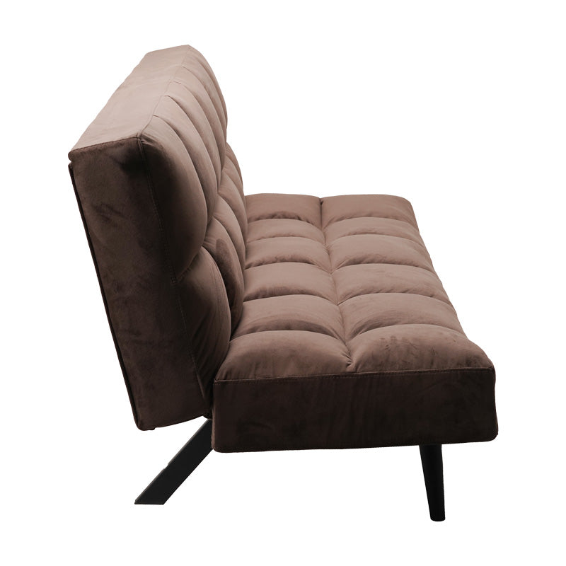 Καναπές - Κρεβάτι 3θέσιος Freddo Βελούδο Καφέ 181x81x86