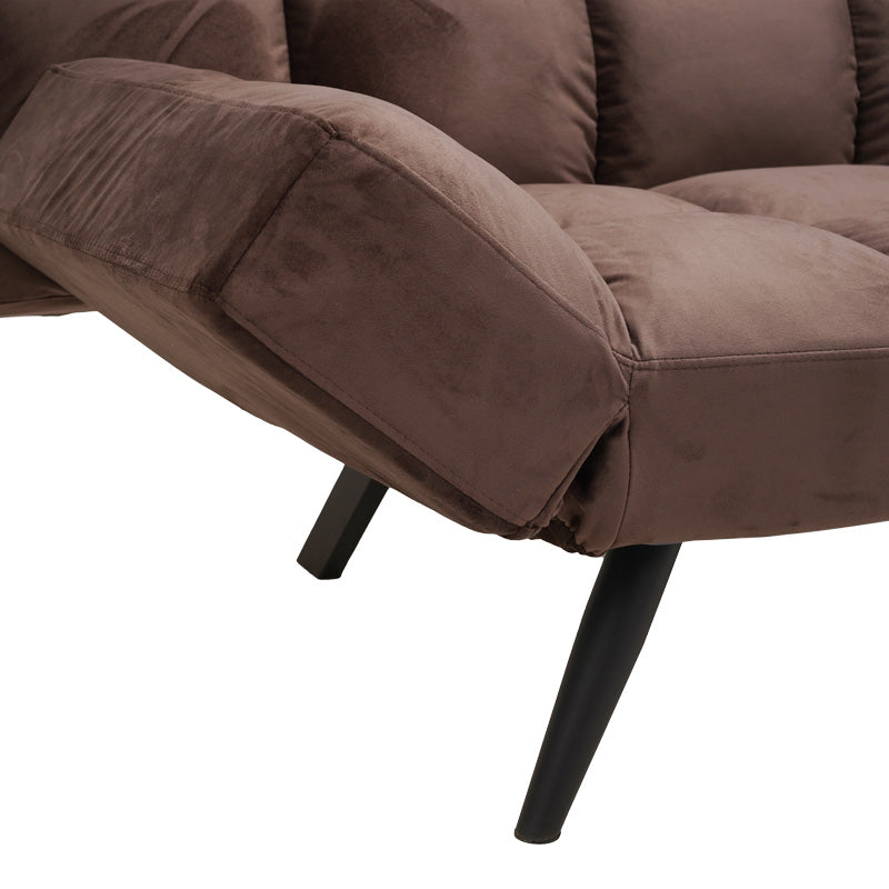 Καναπές - Κρεβάτι 3θέσιος Freddo Βελούδο Καφέ 181x81x86