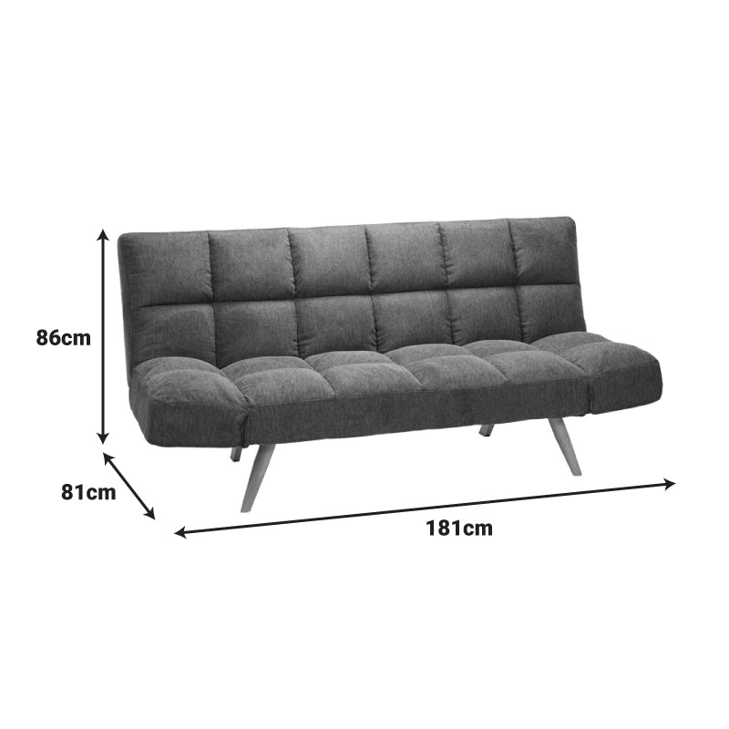 Καναπές - Κρεβάτι 3θέσιος Freddo Βελούδο Καφέ 181x81x86
