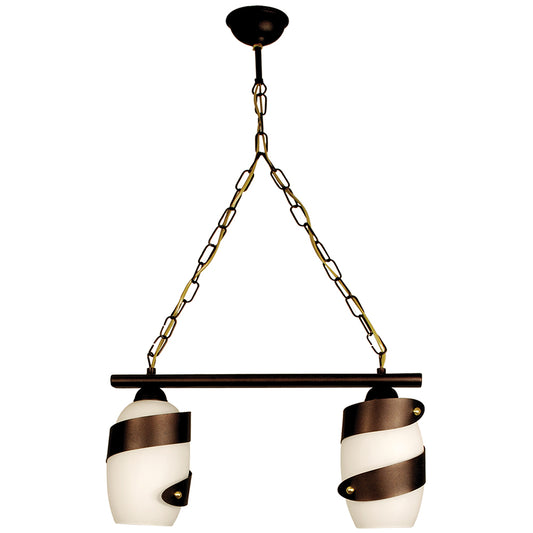 PDA 122-2 WH ΚΡΕΜΑΣΤΟ 2/Φ ΛΕΥΚΟ ΓΥΑΛΙ ΣΚΟΥΡΙΑ ΡΑΓΑ 2xΕ27 55x12x110