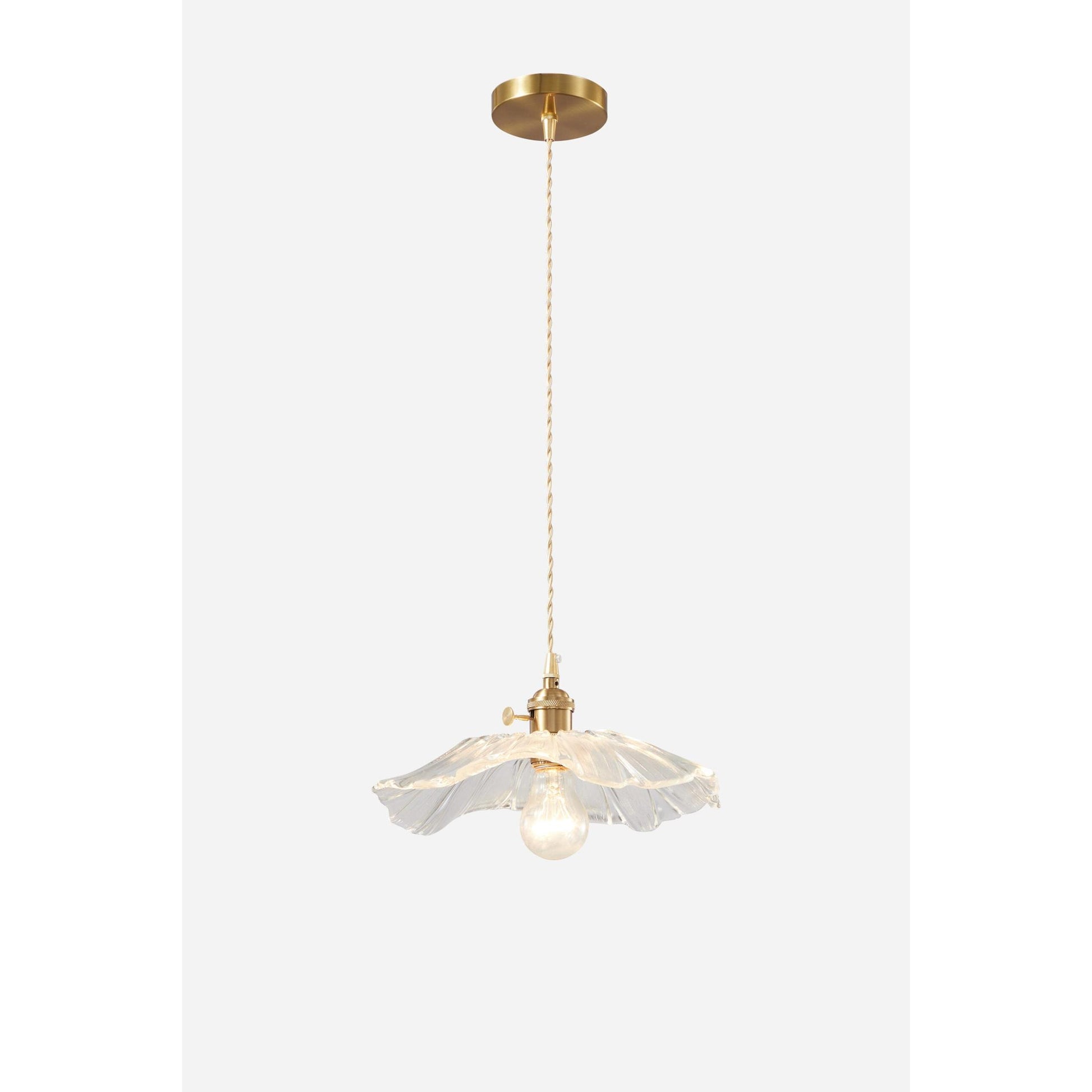 PDC 1488 1/Φ ΚΡΕΜΑΣΤΟ VINTAGE ME ΓΥΑΛΙ ΛΟΥΛΟΥΔΙ 1xΕ27 Φ28x70