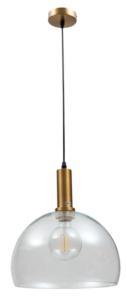 PDT 1458 TR # 1/Φ ΓΥΑΛΙΝΟ ΗΜΙΣΦΑΙΡΙΟ ΔΙΑΦΑΝΟ 1xΕ27 Φ28x120