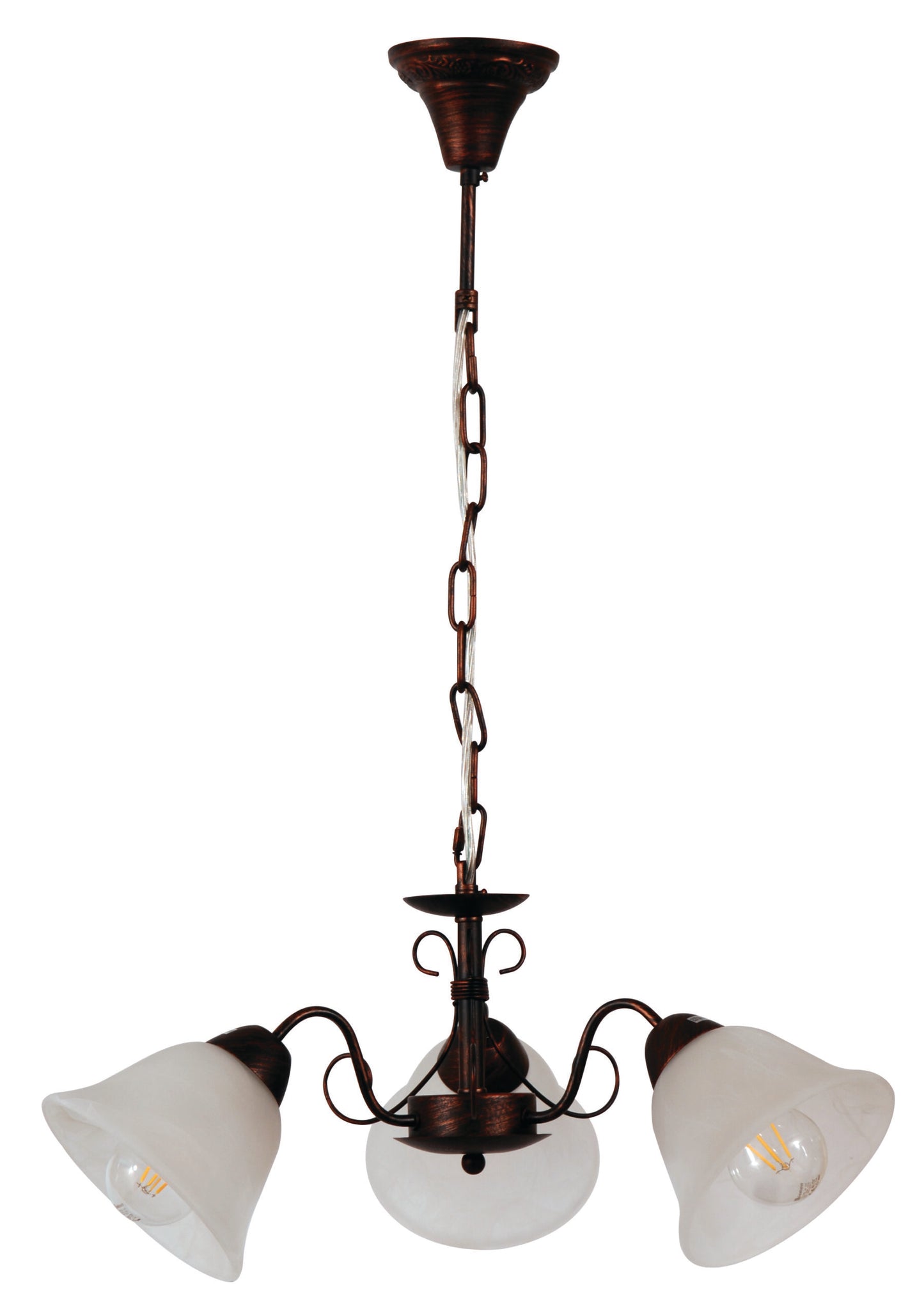 PDC 2261-3 BW# 3/Φ ΚΑΦΕ ΜΕ ΧΑΛΚΟ 3xΕ27 Φ58x77