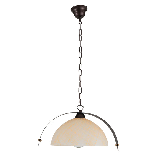 PDA 165 ΚΡΕΜ 1/Φ ΜΕΤΑΛΛΙΚΗ ΛΑΜΑ ΣΚΟΥΡΙΑ ΜΕΛΙ ΓΥΑΛΙ ΜΕ ΝΕΡΑ 1xΕ27 Φ40x90