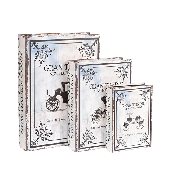 S/3 ΚΟΥΤΙΑ ΞΥΛΙΝΑ ΓΚΡΙ ΣΕΤ 32x23x7 25x18x6 18x13x4