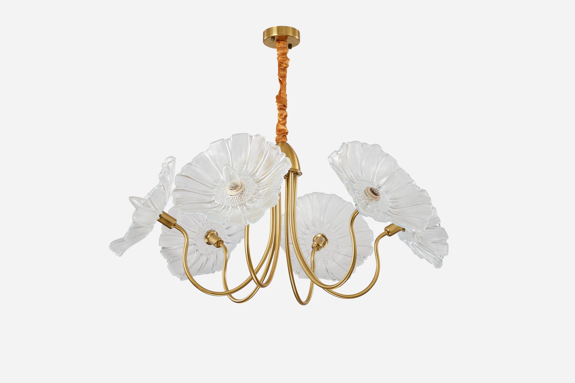 PDC 2046-6 # ΠΟΛΥΦΩΤΟ VINTAGE ΧΡΥΣΟ ΜΕ ΛΕΥΚΟ ΓΥΑΛΙ ΛΟΥΛΟΥΔΙ 6xΕ14 Φ90x100