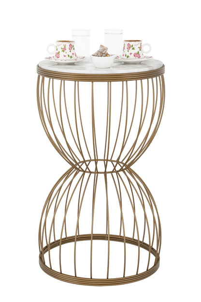 TBH-01 AB ΤΡΑΠΕΖΑΚΙ ΟΞΥΝΤΕ ΗΜΙΚΥΚΛΙΟ ΠΛΕΓΜΑ ΣΧΕΔΙΟ ΜΑΡΜΑΡΟ Φ35x59