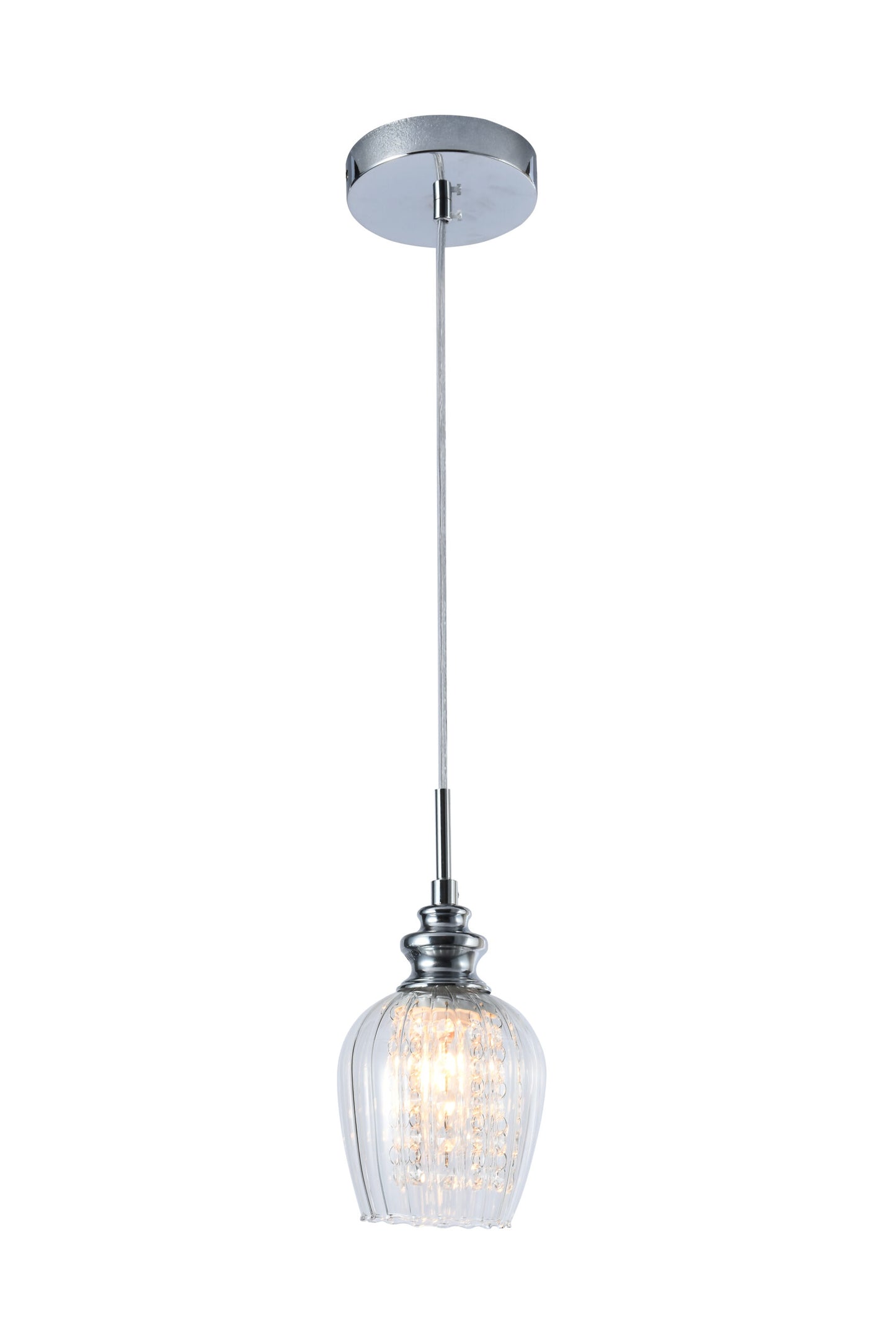 PDC 1254-1 # 1/Φ ΝΙΚΕΛ ΜΕ ΚΡΥΣΤΑΛΛΑ ΔΙΑΦΑΝΟ ΓΥΑΛΙ 1xE14 Φ12x120