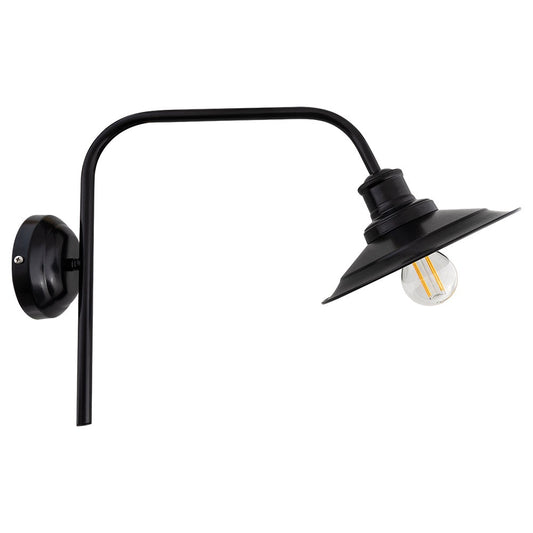 WLA 232 BK ΑΠΛΙΚΑ ΚΑΜΠΥΛΗ ΜΕΓΑΛΗ ΜΑΥΡΗ 1xΕ27 52x30εκ ΚΑΜΠΑΝΑ Φ21εκ