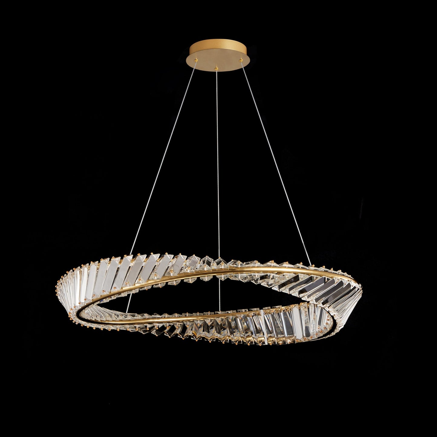 PDC 701-1 LED ΧΡΥΣΟΣ ΚΥΜΑΤΙΣΤΟΣ ΚΥΚΛΟΣ ΜΕ ΚΡΥΣΤΑΛΑ Φ40x100