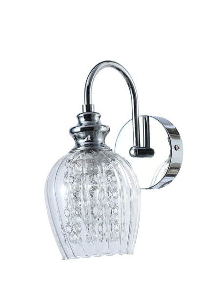 WLC 1254 # ΑΠΛΙΚΑ ΝΙΚΕΛ ΜΕ ΚΡΥΣΤΑΛΛΑ ΔΙΑΦΑΝΟ ΓΥΑΛΙ 1xE14 Φ12x24